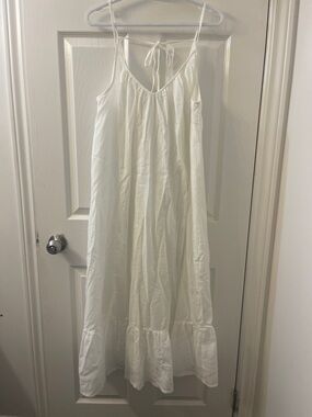 GAP White Cotton Midi Sundress